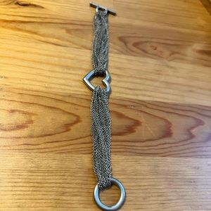 Tiffany & Co. Heart Mesh Toggle Sterling Silver Bracelet